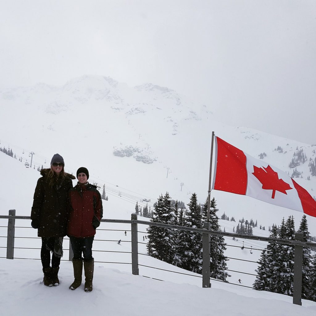 Nicole Kelly and Sara Timpano of our lab at the peak of Whistler mountain enjoying the Keystone Hypoxia conference – March 2017