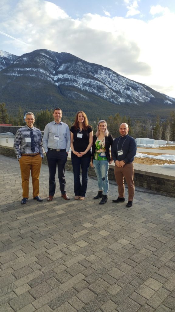 Uniacke lab on our last night in Banff getting ready for the conference banquet. – April 2018