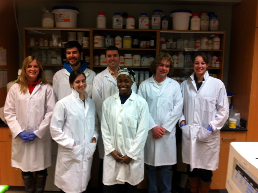 March 2015. The lab welcomes high school students Bolade and Connor as part of the Gene Researcher for a Week sponsored by the CIHR Institute of Genetics.